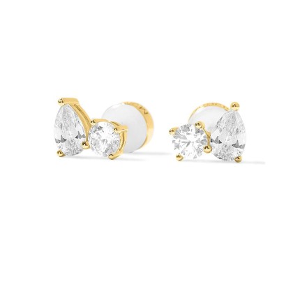 Pendientes Toi & Moi Twist dorados
