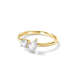 Anillo Toi & Moi Twist dorado