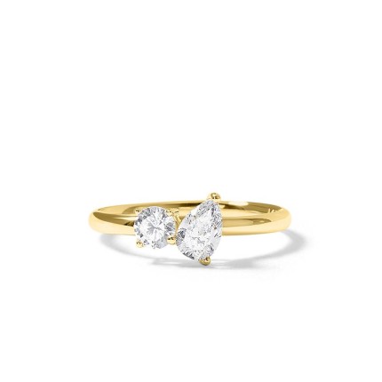 Anillo Toi & Moi Twist dorado