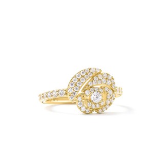 Anillo La Rose Pavée dorado