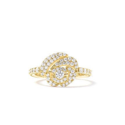Anillo La Rose Pavée dorado