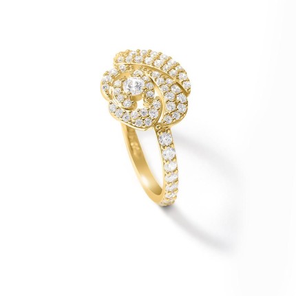Anillo La Rose Pavée dorado