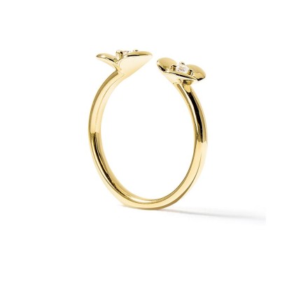 Anel L'Hortensia Ouverte dourado