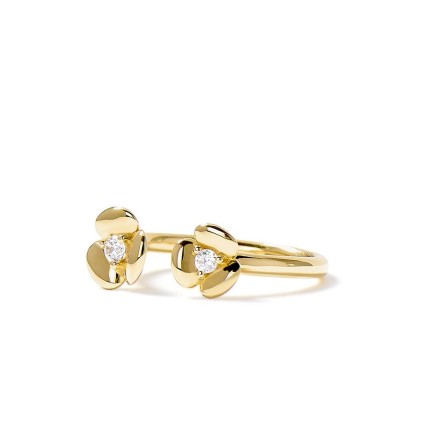 Anel L'Hortensia Ouverte dourado