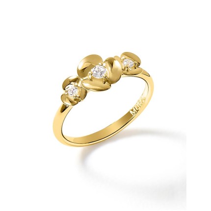Anillo L'Hortensia Trio dorado