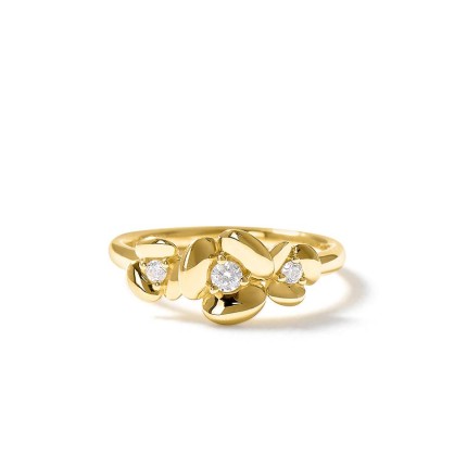 Anillo L'Hortensia Trio dorado