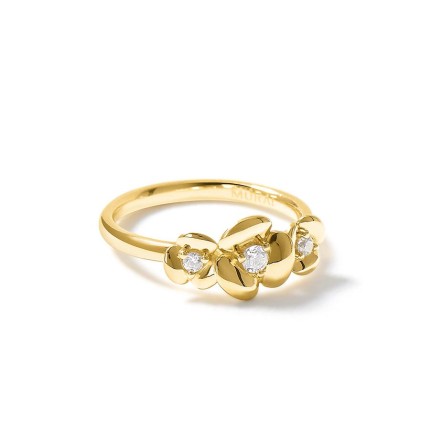 Anillo L'Hortensia Trio dorado