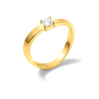 Anillo Seine Solitaire dorado