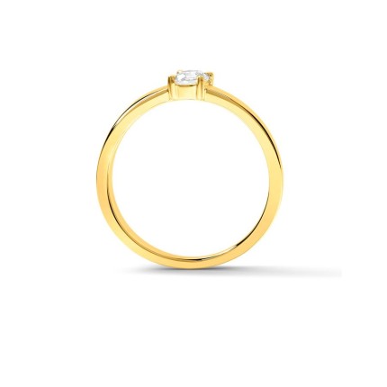 Anillo Seine Solitaire dorado
