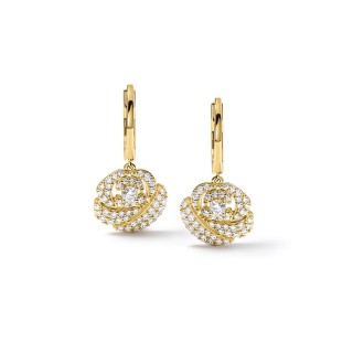 Pendientes La Rose Pavées dorados