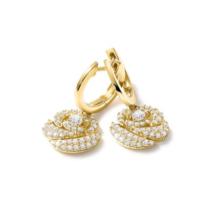 Pendientes La Rose Pavées dorados