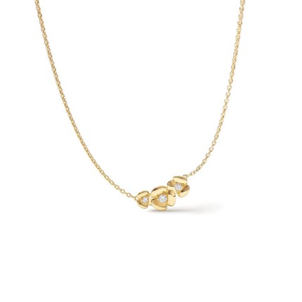 Colar L'Hortensia Trio dourado