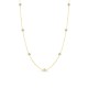 Collar de cadena tipo curb de oro amarillo 9K con 7 circonitas cúbicas engastadas en bisel