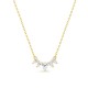 Collar de oro amarillo 9K con cinco circonitas talla pera