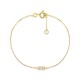 Pulseira em ouro amarelo 9K com 7 zircónias cúbicas