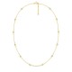 Collar bañado en oro con circonita cúbica azul cielo