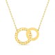 Collar bañado en oro con anillos entrelazados