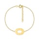 Pulseira banhada a ouro com padrão oval martelado