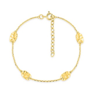 Pulsera bañada en oro con diseño elegante