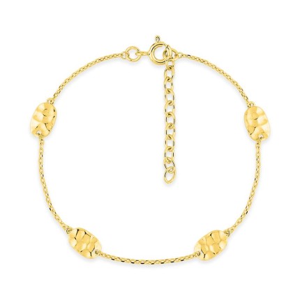Pulseira banhada a ouro, com padrão sofisticado