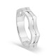 Anillo doble octogonal de plata 925 rodiada