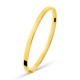 Pulsera rígida tipo brazalete con bisagra, chapada en oro