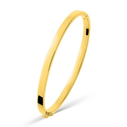 Pulseira rígida articulada banhada a ouro