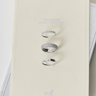 Anillo de oro blanco de 9K y circonita
