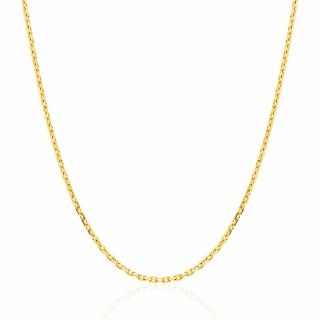 Corrente forçada diamantada de 1,30 mm banhada a ouro