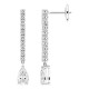 Pendientes colgantes de oro blanco 18K con diamantes creados 1,52 ct y piedra principal talla pera