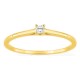 Anel solitário em ouro amarelo 9K com diamante criado 0,05 ct