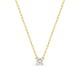 Colar solitário em ouro amarelo 18K com diamante criado 0,20 ct