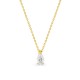 Colar em ouro amarelo 18K com diamante criado lapidação pera 0,50 ct