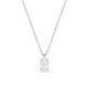 Collar de oro blanco 18K con diamante creado ovalado 0,50 ct