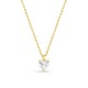 Colar em ouro amarelo 18K com diamante criado lapidação coração 0,38 ct
