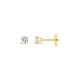 Brincos de pressão em ouro amarelo 18K com diamantes criados 0,40 ct