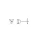 Pendientes de botón de oro blanco 18K con diamantes creados talla corazón 0,76 ct