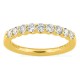 Media alianza de oro amarillo 18K con 9 diamantes creados 0,50 ct