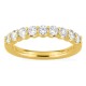 Meia aliança em ouro amarelo 18K com 9 diamantes criados 0,75 ct