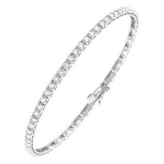 Pulseira rivière em ouro branco 9K com 66 diamantes criados 2,05 ct