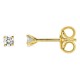 Brincos de pressão em ouro amarelo 18K com diamante GH-P 0,060 ct