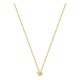 Collar de oro amarillo 18K con diamante 0,04 ct en engaste cerrado