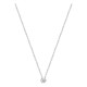 Collar de oro blanco 18K con diamante 0,04 ct en engaste cerrado