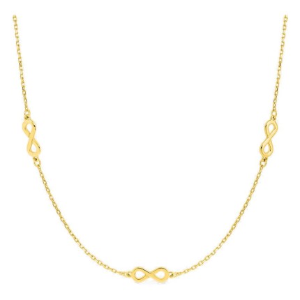 Colar em ouro amarelo 18K com motivos infinito