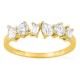 Anillo de oro amarillo 18K con diamantes creados de formas variadas 0,78 ct