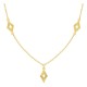 Colar em ouro amarelo 18K com motivos de losango