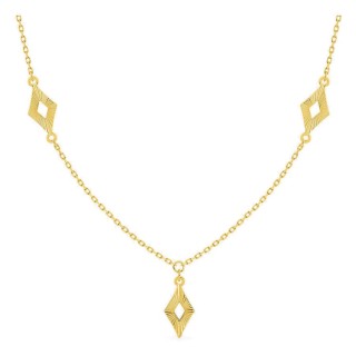 Colar em ouro amarelo 18K com motivos de losango
