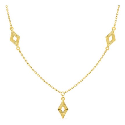 Collar de oro amarillo 18K con motivos de rombo