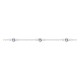 Pulsera de plata de ley 925 rodiada con circonitas azul cielo en engaste cerrado