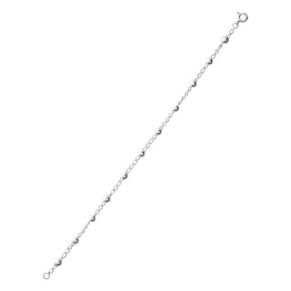 Pulseira de bolas em prata de lei 925 ródiada